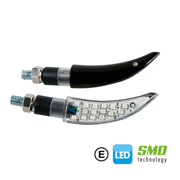 KATANA TURN SIGNALS WITH LED 12V BLACK LED