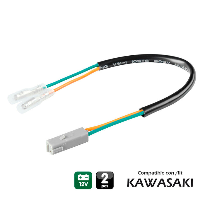 CONNECTORS FOR INDICATORS, 2 UNITS - COMPATIBLE FOR - KAWASAKI