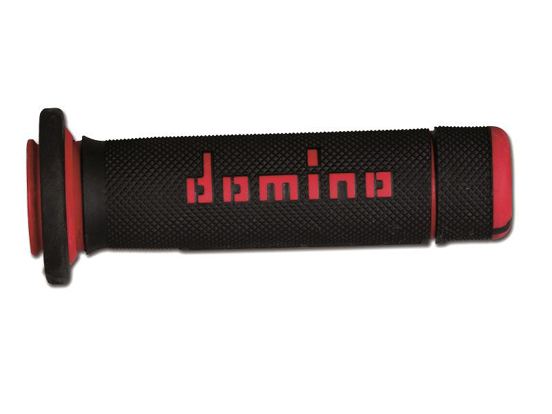 Domino ATV Grips Black - Red Closed 