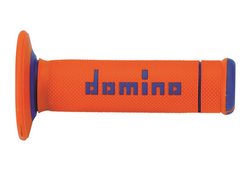 Domino OFF Road X-Treme Orange - Blue Closed Grips D 22 mm L 118 mm 