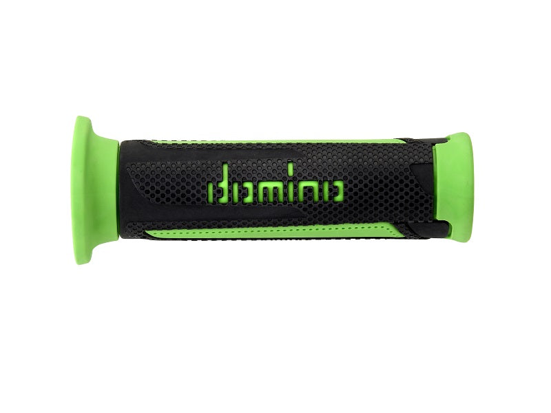 Domino Turismo Anthracite-Green Open Grips D 22 mm L 120 mm 