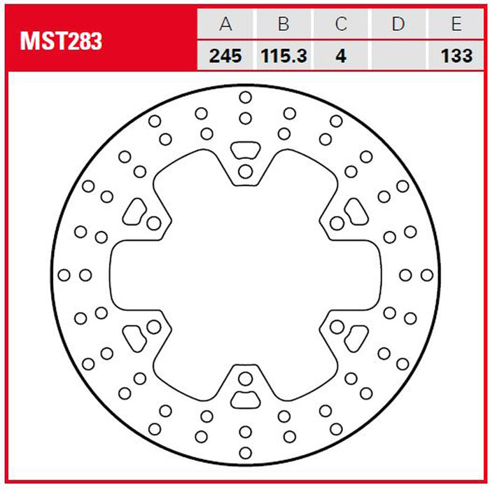 TRW MST 283 brake disc