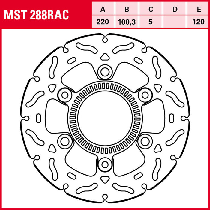 TRW MST 288 RAC Brake Disc