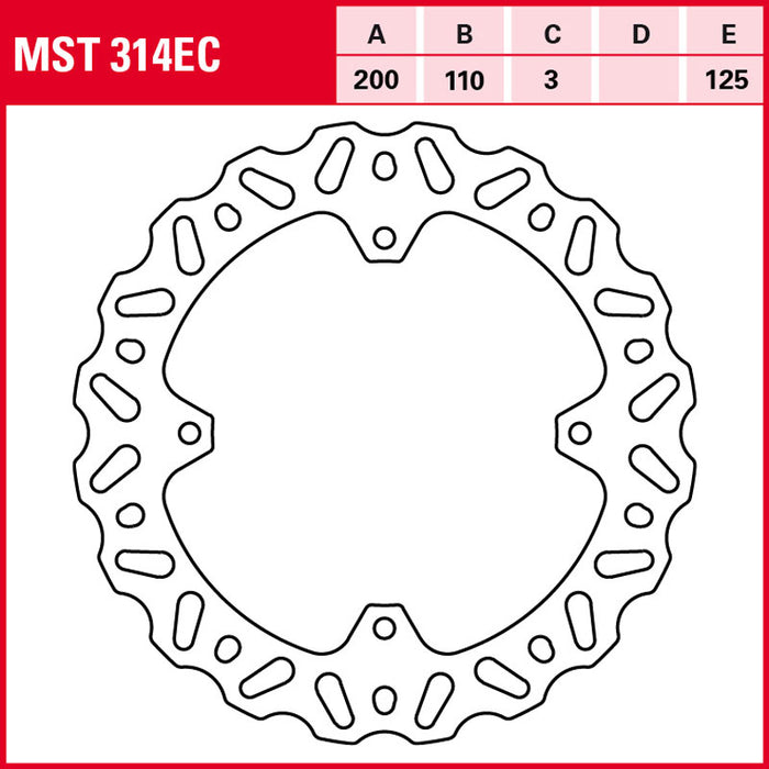 Disco de freno TRW MST 314 EC