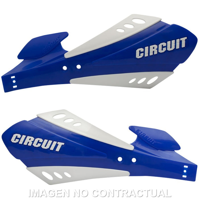 CIRCUIT SX TWO-COMPONENT WHITE-BLUE HANDGUARDS