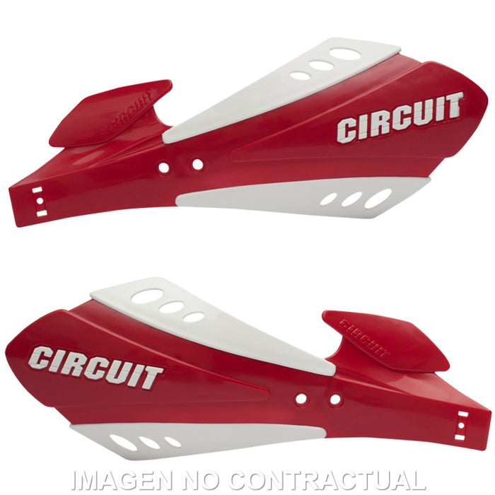 CIRCUIT SX TWO-COMPONENT WHITE-RED HANDGUARDS