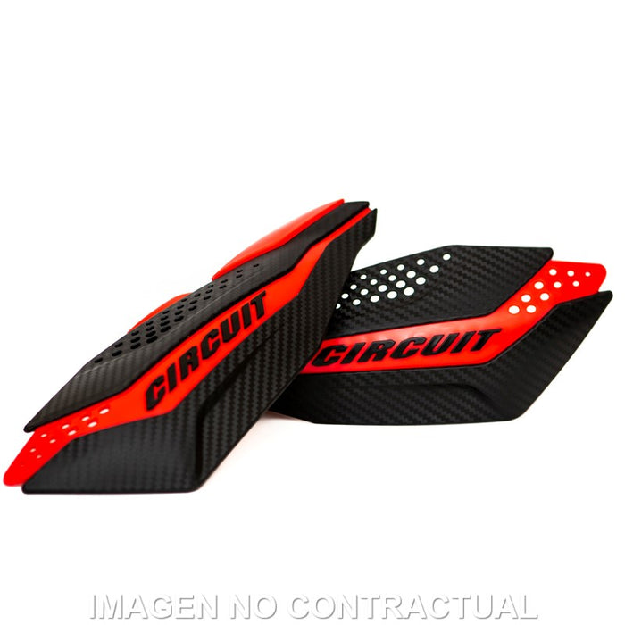 Circuit Dakar Carbon-red handguards With mounting kit included