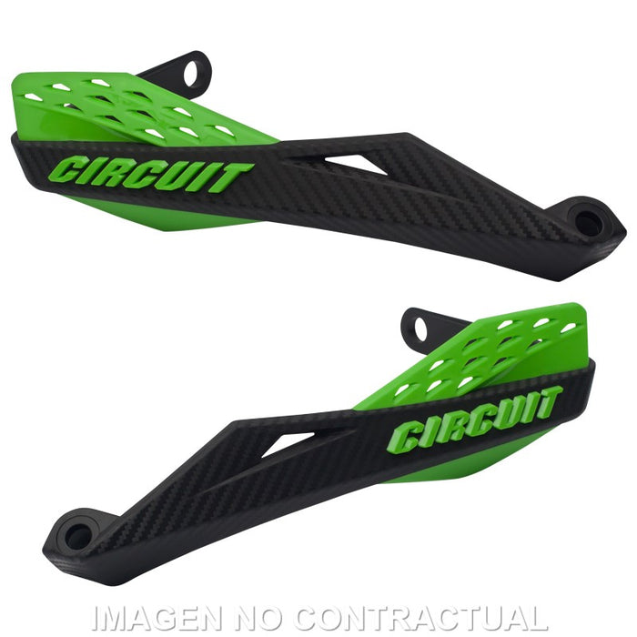 CIRCUIT FENIX NYLON BLACK-GREEN HANDGUARDS