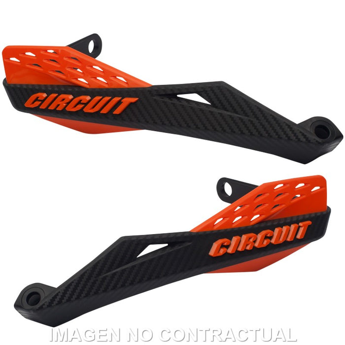 CIRCUIT FENIX NYLON BLACK-ORANGE HANDGUARDS