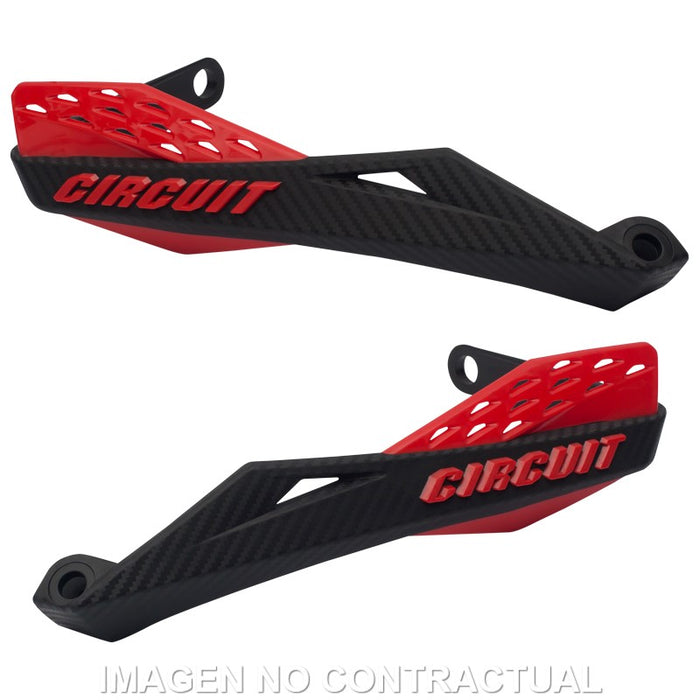 CIRCUIT FENIX NYLON HANDGUARDS BLACK-RED