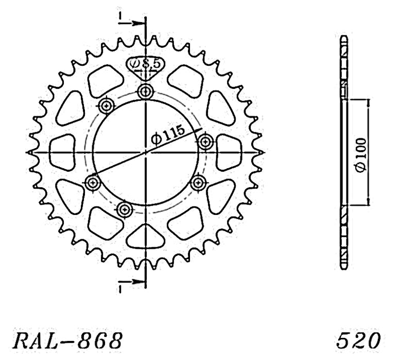 SUPERSPROX ALUMINUM GAS GAS CROWN 520 x 44