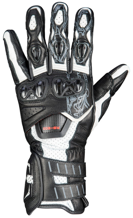 GUANTES IXS SPORTS RS-200 3.0 NEGRO/BLANCO TALLA S