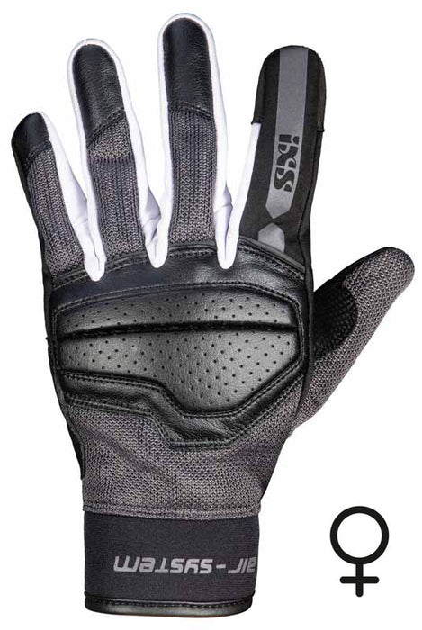 GUANTES MUJER IXS CLASSIC EVO-AIR GRIS/BLANCO TALLA S