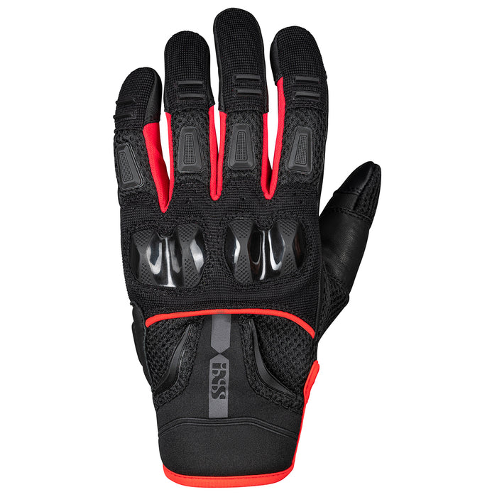 IXS TOUR MATADOR-AIR 2.0 GLOVES BLACK/FLUOR RED SIZE L 