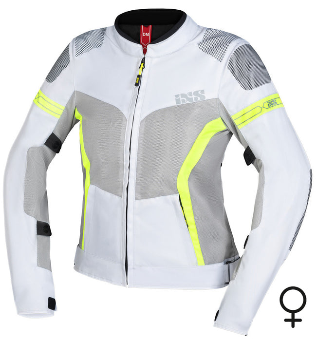 CHAQUETA MUJER IXS SPORTS TRIGONIS-AIR GRIS OSCURO/GRIS/AMARILLO TALLA M