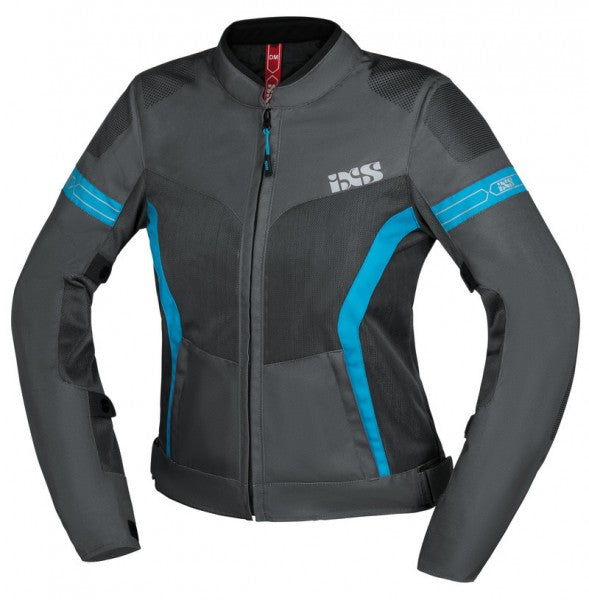 CHAQUETA MUJER SPORT IXS GRIS OSCURO/GRIS/TURQUESA TALLA S