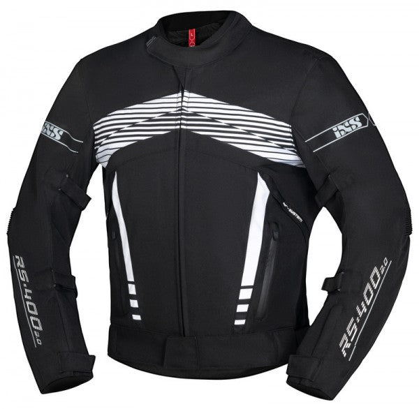 CHAQUETA SPORT IXS NEGRO/BLACO RS-400-ST 3.0 TALLA L