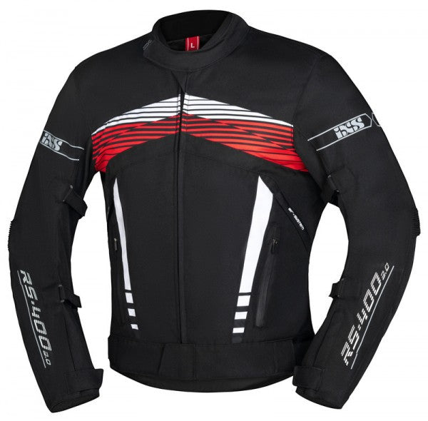 CHAQUETA SPORT IXS NEGRO/BLACO/ROJO RS-400-ST 3.0 TALLA XL