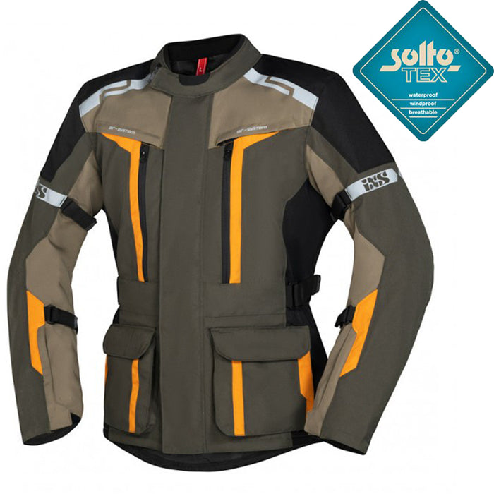 CHAQUETA INVIERNO IXS TOUR EVANS-ST 2.0 VERDE/MARRÓN/NARANJA TALLA M SOLTO-TEX