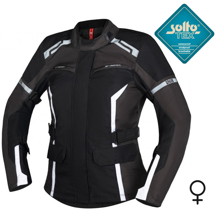 CHAQUETA INVIERNO MUJER IXS TOUR EVANS-ST 2.0 NEGRO/GRIS/BLANCO TALLA L SOLTO-TEX