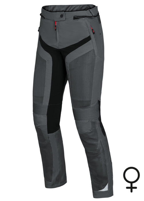 WOMEN'S IXS SPORTS TRIGONIS-AIR PANTS GRAY/BLACK SIZE L