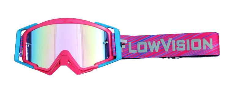 FlowVision Magenta Motocross Goggles